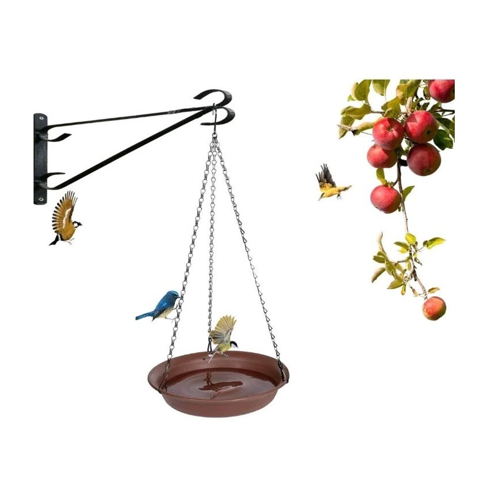 Hanging Bird Bath, Hanging Bird Water Feeder for Outdoors, Feeder Bowl s20 - Picture 8 of 9